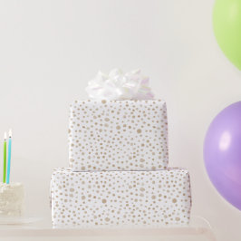Reebruine confetti waterverf stippen inpakpapier