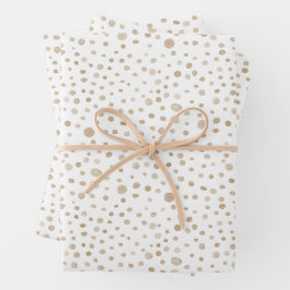 Reebruine confetti waterverf stippen inpakpapier vel