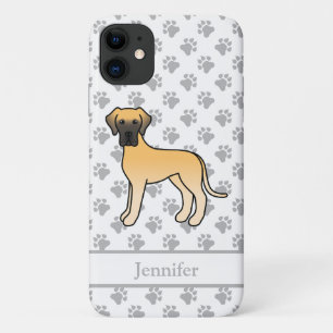Reebruine Dog Cute Cartoon Hond & Naam Case-Mate iPhone Case