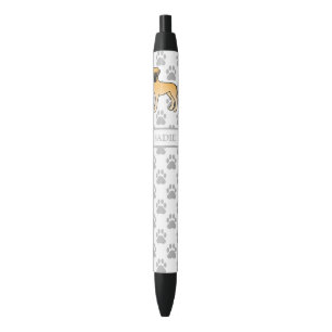 Reebruine Dog Cute Cartoon Hond & Naam Zwarte Inkt Pen