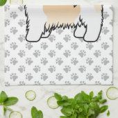 Reebruine En Witte Havanese Mopshond Theedoek (Gevouwen)
