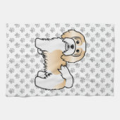 Reebruine En Witte Havanese Mopshond Theedoek (Horizontaal)