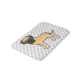 Reebruine Engelse Mastiff Cute Cartoon Hond & Poot Badmat (Gekanteld)
