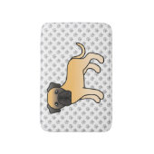 Reebruine Engelse Mastiff Cute Cartoon Hond & Poot Badmat (Voorkant Verticaal)