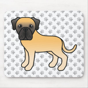 Reebruine Engelse Mastiff Schattige Cartoon Hond Muismat