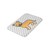 Reebruine Engelse Staffie Schattige Cartoon Hond & Badmat (Gekanteld)