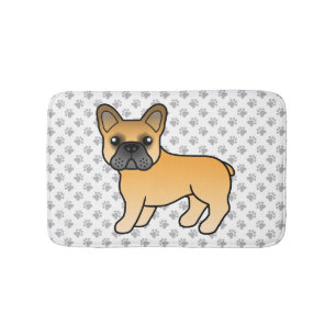 Reebruine Franse Bulldog Zacht Kartonnen Hond & Po Badmat