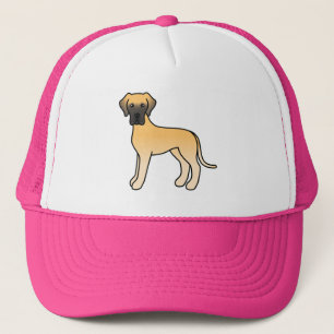 Reebruine Grote Daneshond Stripillustratie Trucker Pet
