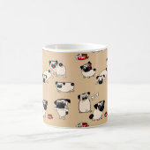 Reebruine Pug Patroon Mokken leuk cadeau voor Pug  (Center)