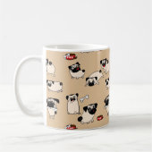Reebruine Pug Patroon Mokken leuk cadeau voor Pug  (Links)