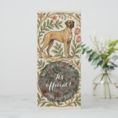 Reebruine Retro Great Dane-standaardkaarten Programmakaart (Staand voorkant)