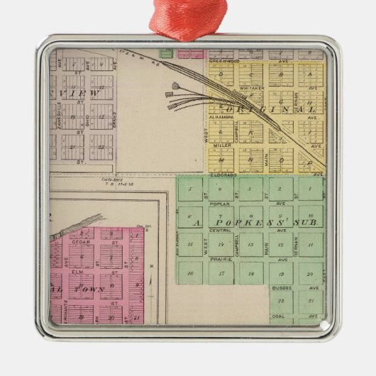 Reece, Herfst River, Hamilton en Climax, Kansas Metalen Ornament (Voorkant)