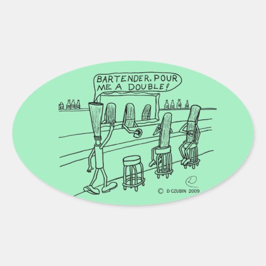 Reed Bar Oval Sticker (Voorkant)