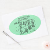 Reed Bar Oval Sticker (Envelop)