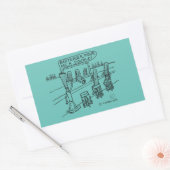 Reed Bar, rechthoekige Sticker (Envelop)