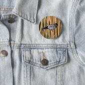 Reed Bunting Button Badge (In situ)