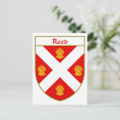Reed Coat of Arms/Family Crest Briefkaart (Staand voorkant)