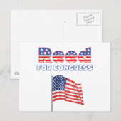 Reed for Congress Patriotic American Flag Design Briefkaart (Voorkant / Achterkant)