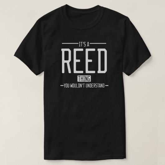 Reed grappige achternaam grappige familie t-shirt (Design voorkant)