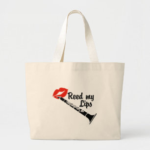 Reed My Lips Clarinet Grote Tote Bag