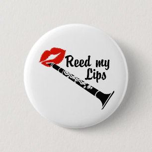 Reed My Lips Clarinet Ronde Button 5,7 Cm