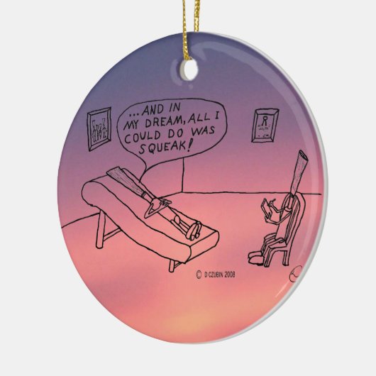 Reed Psycholoog White Keramisch Ornament (Links)