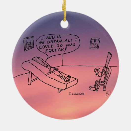 Reed Psycholoog White Keramisch Ornament (Achterkant)