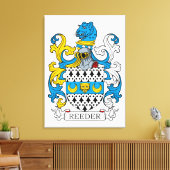Reeder Family Crest Canvas Afdruk (Insitu (Woonkamer))