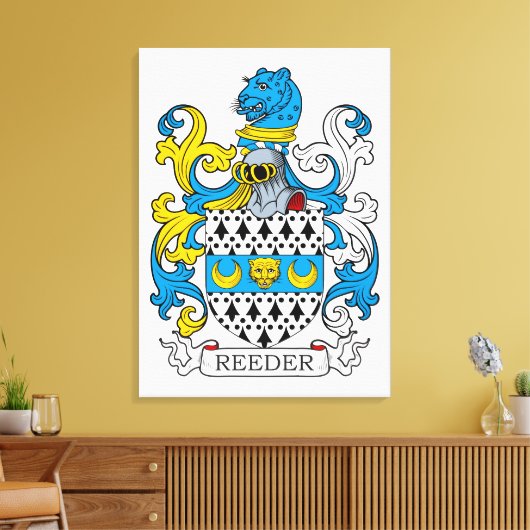 Reeder Family Crest Canvas Afdruk (Insitu (Woonkamer))