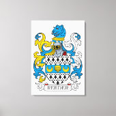 Reeder Family Crest Canvas Afdruk (Voorkant)