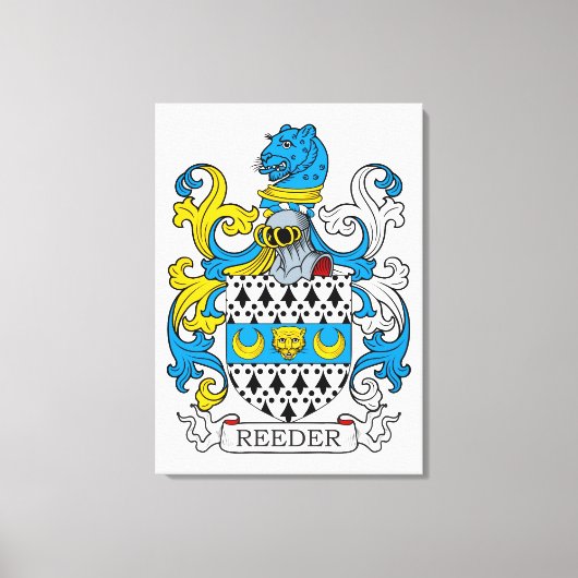 Reeder Family Crest Canvas Afdruk (Voorkant)