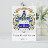 Reeder Family Reunion 2014 Custom Invitations Kaart (Staand voorkant)