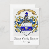 Reeder Family Reunion 2014 Custom Invitations Kaart (Voorkant / Achterkant)