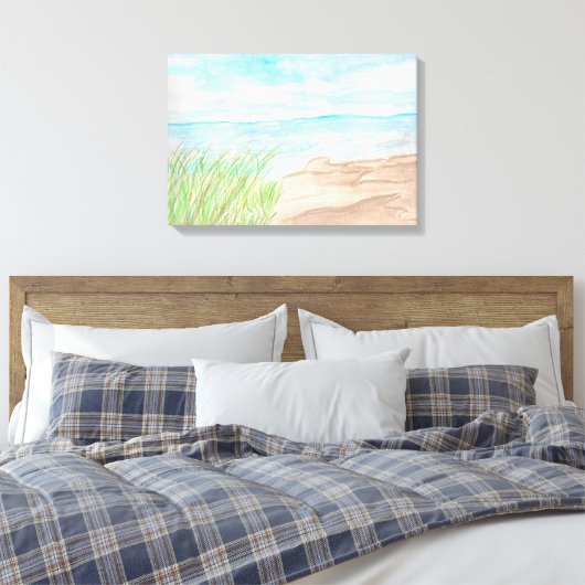 Reeds Beach Canvas Afdruk (Insitu (Slaapkamer))