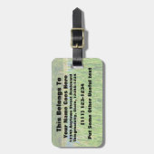Reeds bomen vijlachtergrond bagagelabel (Voorkant verticaal)