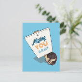 Reeds gemist egel protestbord cartoon  briefkaart (Staand voorkant)