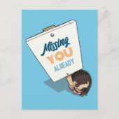 Reeds gemist egel protestbord cartoon  briefkaart (Voorkant)