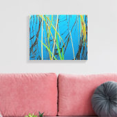 Reeds in een meer canvas afdruk (Insitu (Woonkamer))