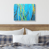 Reeds in een meer canvas afdruk (Insitu (Slaapkamer))