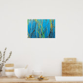 Reeds in een meer poster (Keuken)