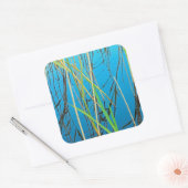 Reeds in een meer vierkante sticker (Envelop)