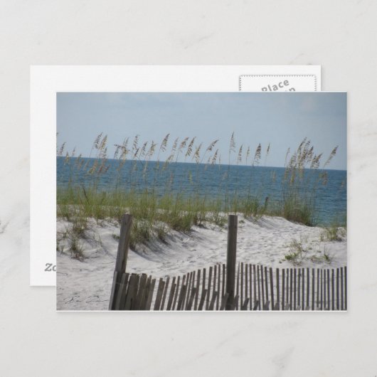 Reeds op het strand briefkaart (Voorkant / Achterkant)