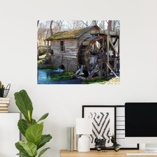 Reeds Spring Mill in januari Poster (Thuiskantoor)
