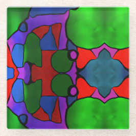 Reeds verven glazen onderzetter