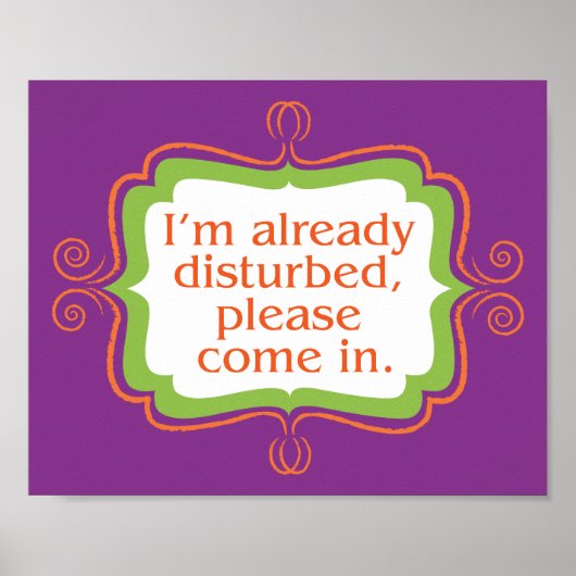 Reeds vervormd, gelieve te komen binnen Teken Poster (Voorkant)