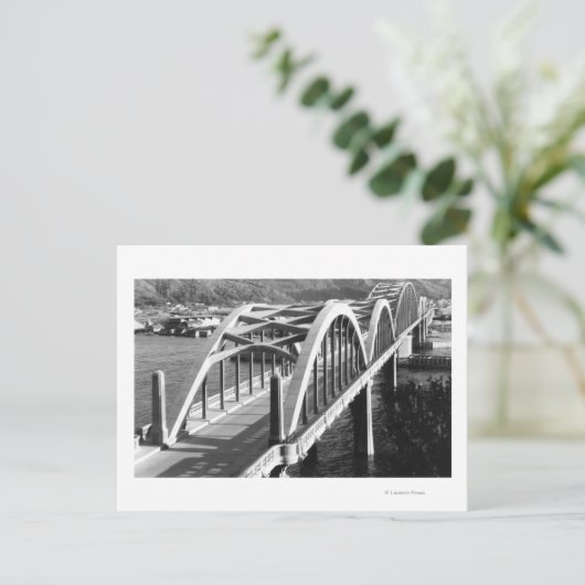 Reedsport, Uitzicht van Oregon over Umpqua Briefkaart (Staand voorkant)