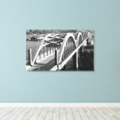 Reedsport, Uitzicht van Oregon over Umpqua Canvas Afdruk (Insitu (Houten vloer))