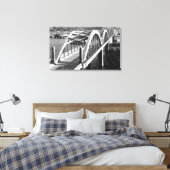 Reedsport, Uitzicht van Oregon over Umpqua Canvas Afdruk (Insitu (Slaapkamer))