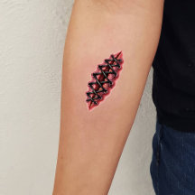 Reëel genaaid wond serie 3 tijdelijke tatoeage