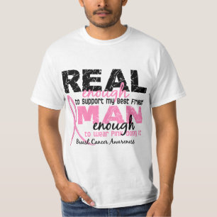 Reëel genoeg Man Genoeg Beste Vriend 2 Borstkanke T-shirt